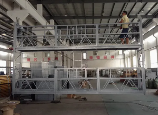 Double Decks Aluminum Suspended Platform For Curtain Wall