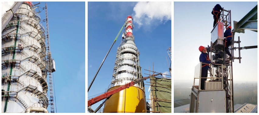 industrial elevator installation on construction site