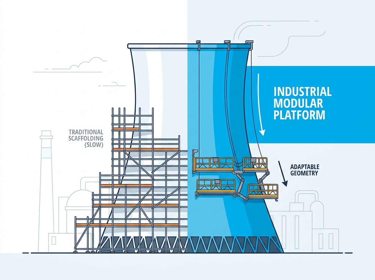 Application of Suspended Platform in Power Plant Projects